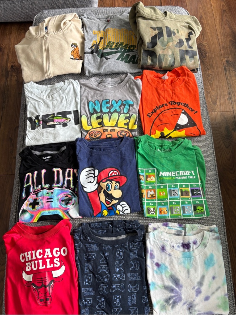 👕 Boys 4th/5th Grade Play Clothes 12-pc. Bundle | Graphic Tees + Hoodies